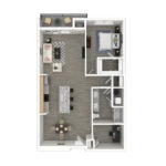 Anthem Harbor Point Stamford, CT Furnished Floorplans (A7) Showing one bedrooms and one bathrooms