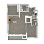 Anthem Harbor Point Stamford, CT Unfurnished Floorplans (B2) Showing two bedrooms and two bathrooms