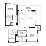 Anthem Harbor Point Stamford, CT Floorplans (B5) Showing two bedrooms and two bathrooms