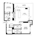 Anthem Harbor Point Stamford, CT Floorplans (B5a) Showing two bedrooms and two bathrooms