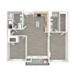 Anthem Harbor Point Stamford, CT Unfurnished Floorplans (B8) Showing two bedrooms and two bathrooms