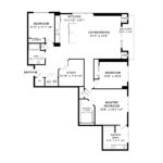 Anthem Harbor Point Stamford, CT Floorplans (C2) Showing three bedrooms and two bathrooms