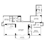 Anthem Harbor Point PH-AN1 unfurnished floorplan diagram showing three bedrooms, two baths, Stamford, CT