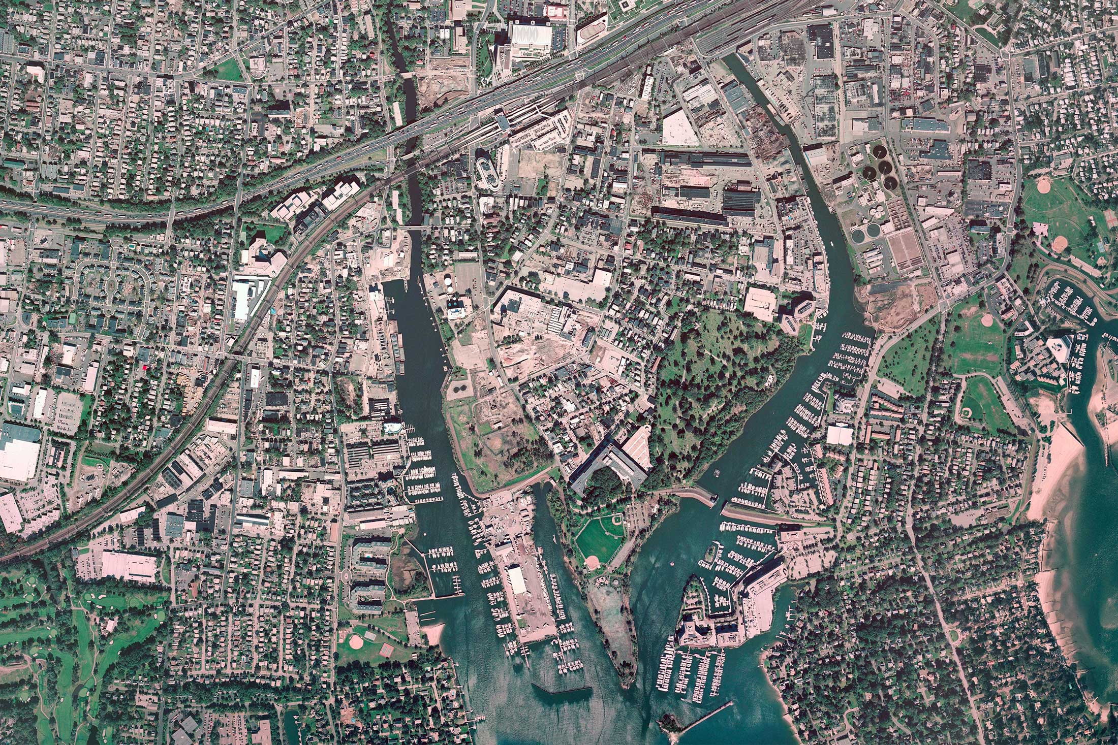 Harbor Point overhead comparison satellite view 2006