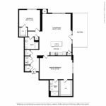 Escape Harbor Point ESC-A17 floorplan diagram showing two bedrooms and two baths, Stamford, CT