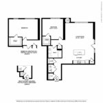 Escape Harbor Point ESC-A19 floorplan diagram showing two bedrooms and one baths, Stamford, CT