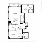 Escape Harbor Point ESC-B13 floorplan diagram showing two bedrooms and two baths, Stamford, CT