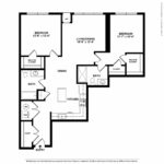 Escape Harbor Point ESC-B4 floorplan diagram showing two bedrooms and two baths, Stamford, CT