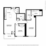 Escape Harbor Point ESC-B5 floorplan diagram showing two bedrooms and two baths, Stamford, CT