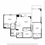 Escape Harbor Point ESC-B9 floorplan diagram showing three bedrooms and two baths, Stamford, CT