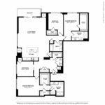 Escape Harbor Point ESC-C4 floorplan diagram showing three bedrooms and three baths, Stamford, CT