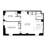 2D Floorplan for Unit H-B5 at the Hague Property in Beacon Jersey City